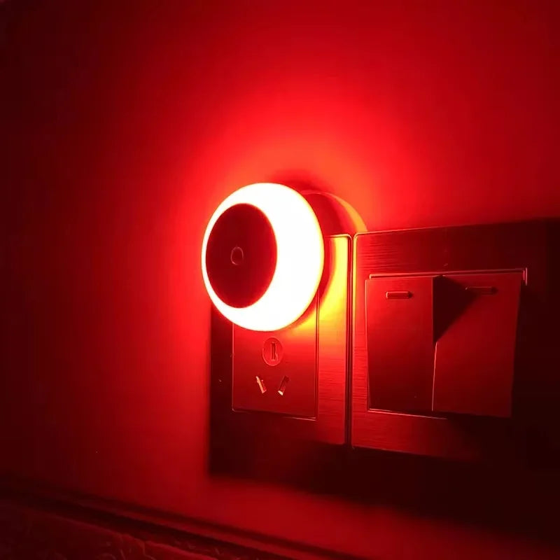 Intelligent Motion Sensor Night Light Auto On/Off Wireless Night Light LED Plug-in Wall Lamp Bedroom Bedside Lamp Home Lighting