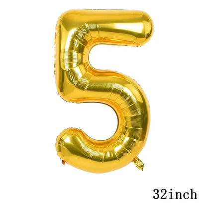 New 1Set Numberblocked Party Supplies TV Show Number Latex Balloons Toy Decor Happy Birthday Banner Bunting Cake Topper Balloon