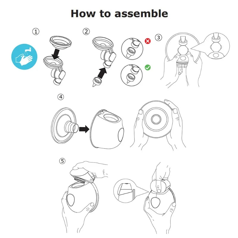 Bebebao P1 Wearable Breast Pump Hands Free Electric Single Portable Wearable Breast Cup 8oz/ 240ml BPA-Free 3 Modes 10 Suction