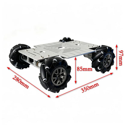 10-20Kg Load 330+240mm Big Plate 4WD Mecanum Wheel Robot Car with 12V Motor for Arduino ROS Robot Arm Chassis DIY Kit Toy Parts