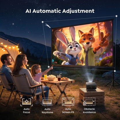 4k 45000Lumens Android 14 Projector Auto Focus WIFI 6 BT5.2 Dolby Home Movie Theater Smart Google TV Projectors High Brightness