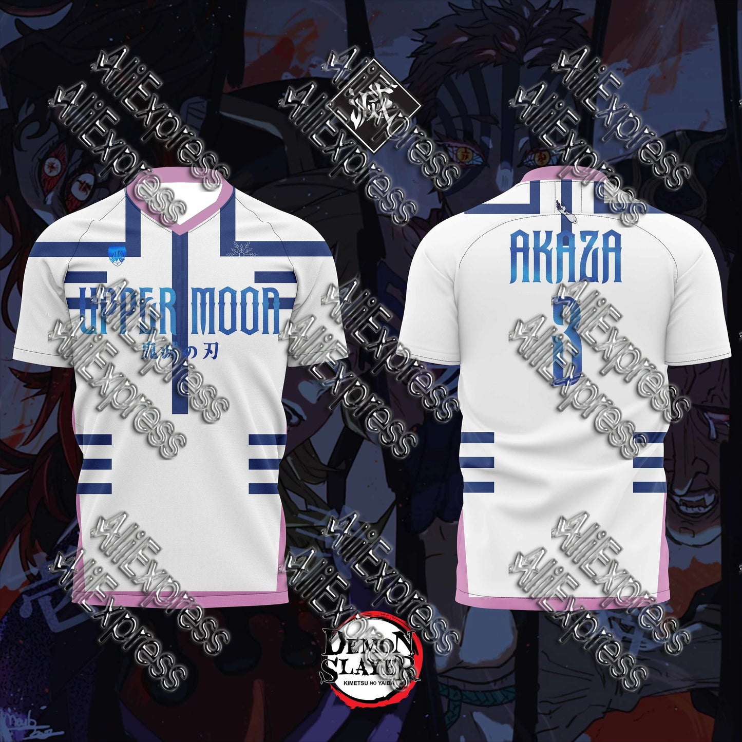 Summer Vintage Anime Devil Slayer Short Sleeve Tops Fashion Unisex Manga Breathable V-Neck T-Shirt Japanese Classic Anime Tee