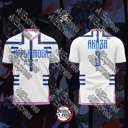 Summer Vintage Anime Devil Slayer Short Sleeve Tops Fashion Unisex Manga Breathable V-Neck T-Shirt Japanese Classic Anime Tee