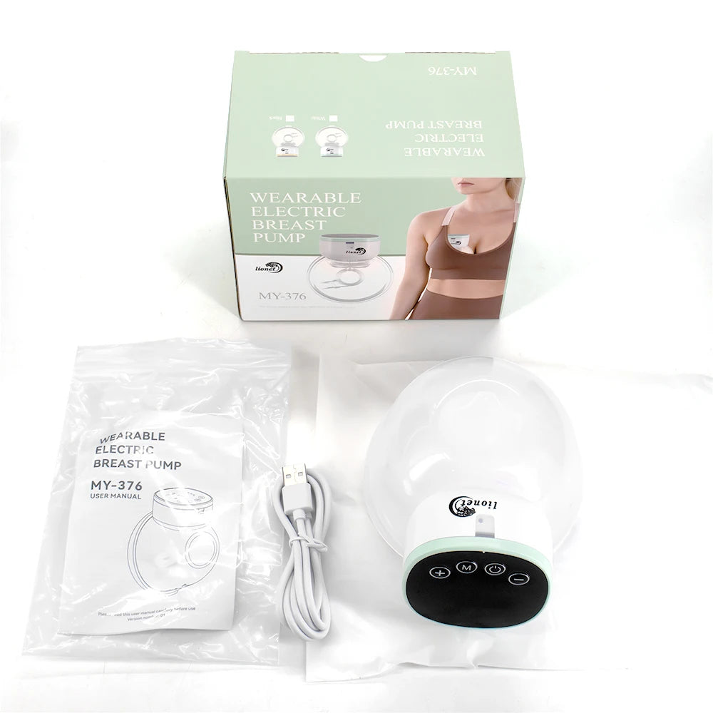Wearable Hands Free Electric Breast Pump LED Display Anti‑Backflow Rechargeable Portable Milk Extractor Breastfeeding Tool