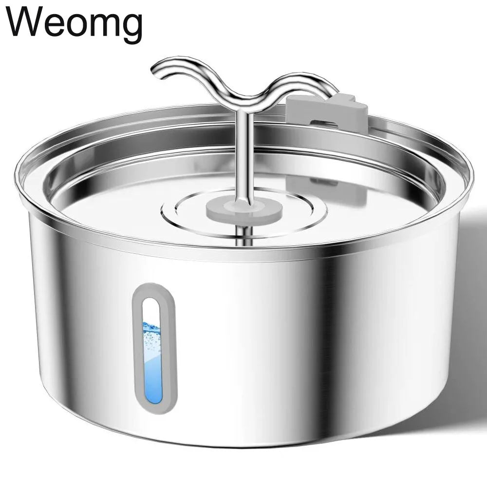 3L Cat Water Fountain Stainless Steel Pet Water Fountain with Automatic Water Fountain for Cats Inside Dog Fountain Dispenser