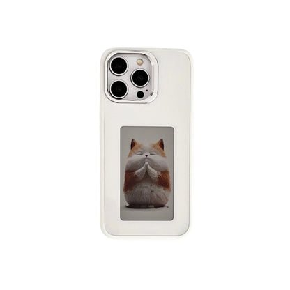 Aumengear DIY Smart Eink 4 Colors Display Screen NFC Phone Case for Phone 13 14 15 Pro Max Magic Designer Casing Phone Back Cove