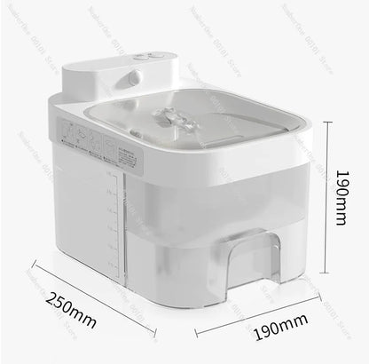 Constant Temperature Cat Water Dispenser, Automatic Pet Drinking Fountain with Flow Unplugged Clean Sewage Separation
