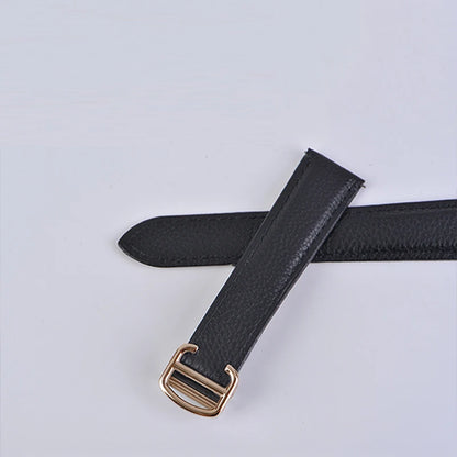 Watch strap soft cow leather for Cartie'r Tank/must/solo/santos watch band high-end quick release easy  install foldable buckle