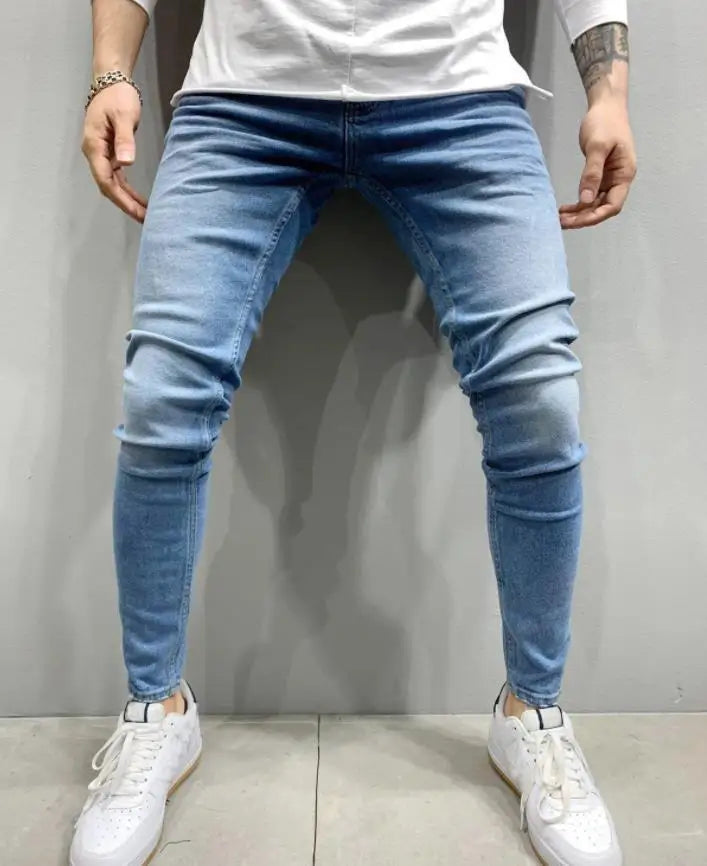 2025 New mbroidery Skinny Ripped Jeans Men Cotton Stretchy Hole Slim Fit Hip Hop Denim Pants Casual Jeans for Men Jogging Trouse