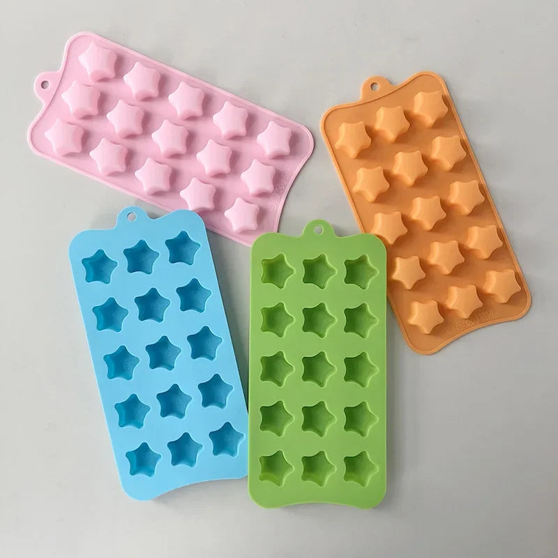DIY five-pointed star silicone mold candy and chocolate mold clay and gypsum resin mold baking tools