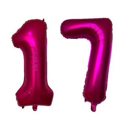2Pcs 32 Inch Gold Silver Black Blue Red Helium Foil Number Balloon 16 17 18 19 20 21 Happy Birthday Party Decoration Supplies