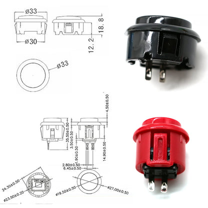 Copy Sanwa Arcade Game Joystick Diy Kit For Ps3 PC Android Zero Delay Wireless Usb Board Controller Push Button Cable Set