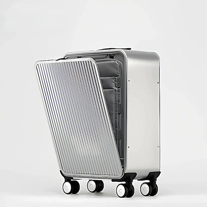 Full Aluminum‑Magnesium Alloy Front Side Opening 10‑90 Split Deep Storage Trolley Luggage Travel Suitcase 20 Inch Carry‑on 24 In