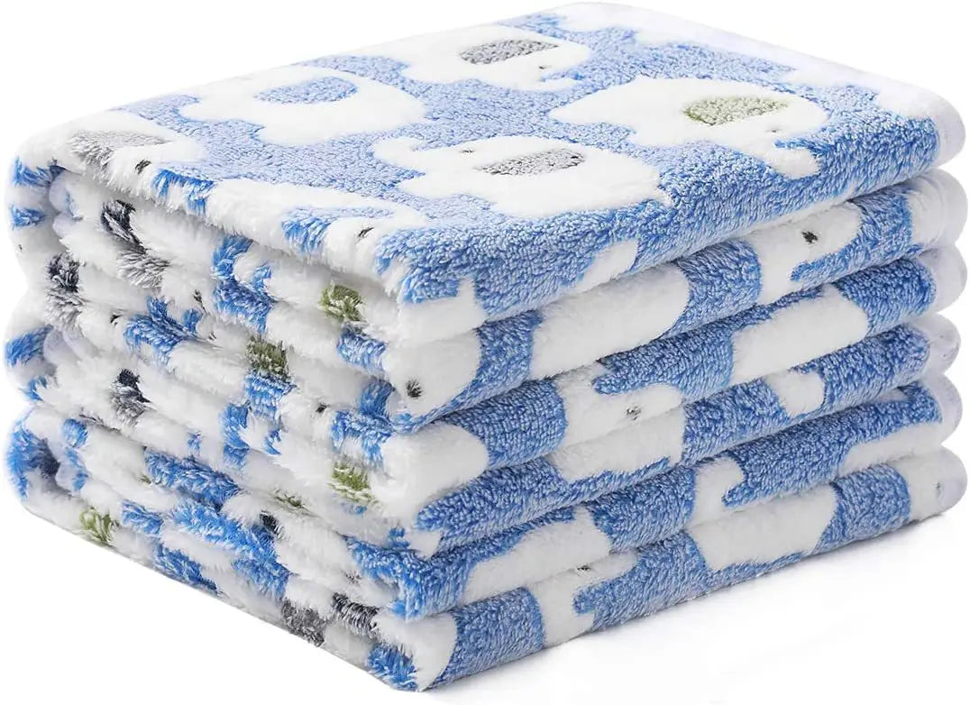 Cute Elephant Baby Blanket Newborn Swaddle Wrap Bedding Soft Warm Infant Quilt Coral Velvet Stroller Cover Babies Accessories