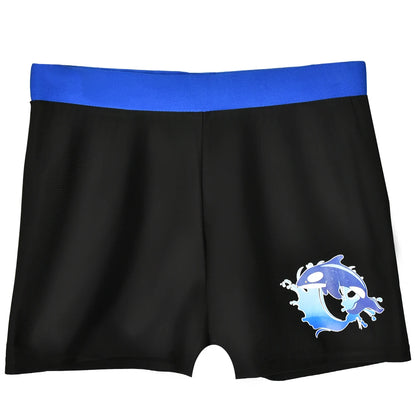 Boys Swim Trunks Kids Casual Beach Shorts Pants Dolphin Coconut Tree Print Vacation Swimwear Summer Child Bathing Suit 23-55kg