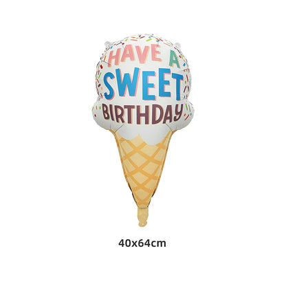 Birthday Cake Aluminium Foil Balloons Candy Ice Cream Cloud Camera Helium Balloon Birthday Party Decoration