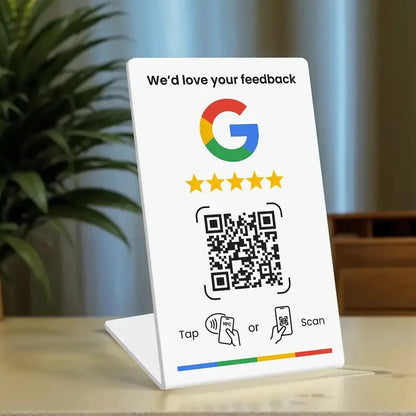 Nfc 215 programmable QR code Google Review Card NFC station table NFC Instagram Facebook TK card standing brand bracket