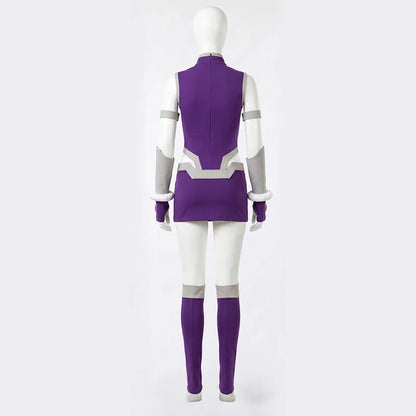 Koriand'r Cosplay Costumes Starfire Adult Women Purple Battle Suit Bodysuit Con Fantasy Outfits For Halloween Role Play Party