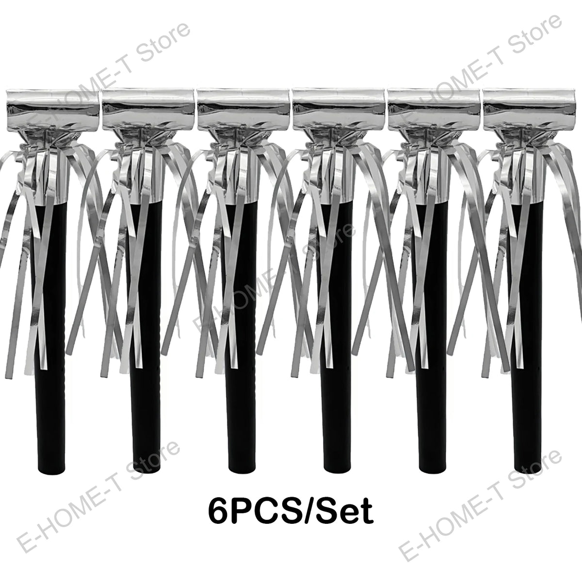 Party Noise Makers Gold Silver Fringed Glitter Whistles Blowers Horns for Birthday Party Scares Baby Shower Graduation New year