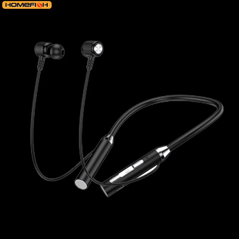 9D BT Earphones Wireless Headphones Magnetic Sport Neckband Neck-hanging TWS Earbuds Wireless Blutooth Headset with Mic