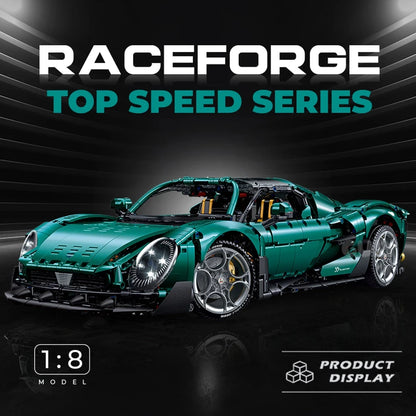 1:8 Scale Model Supercar Vehicle Building Blocks Technical Bricks Car High-tech Set Desk Decoration Assembly Kids Toy for Gift