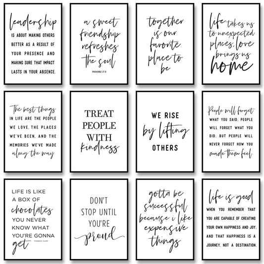 Motivational Poster Success Quotes Print Leadership Canvas Painting Success Wall Art Picture for Living Room Office Home Decor