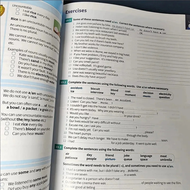 3Book Elementary English Grammar Advanced Essential English Grammar In Use English Test Preparation Exercises book is optional