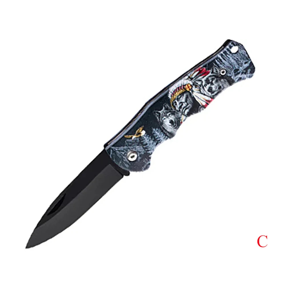 1PC,Heavy Duty Box Cutter Folding Knife Stainless Steel Fruit Peeling Knife Camping Portable Knife Tactical Tools Utility Knife