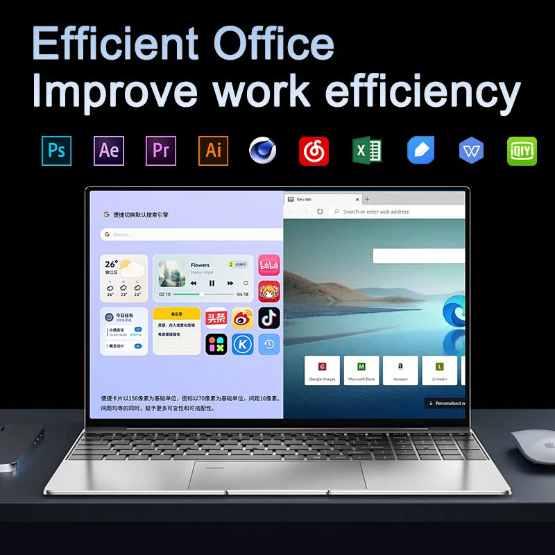 LENOU 15.6 Inch FHD Ultra Slim Laptop, Intel Core I9-10980, 32GB RAM, 2TB NVMe SSD Windows 11 Portable Notebook for Gaming, Home