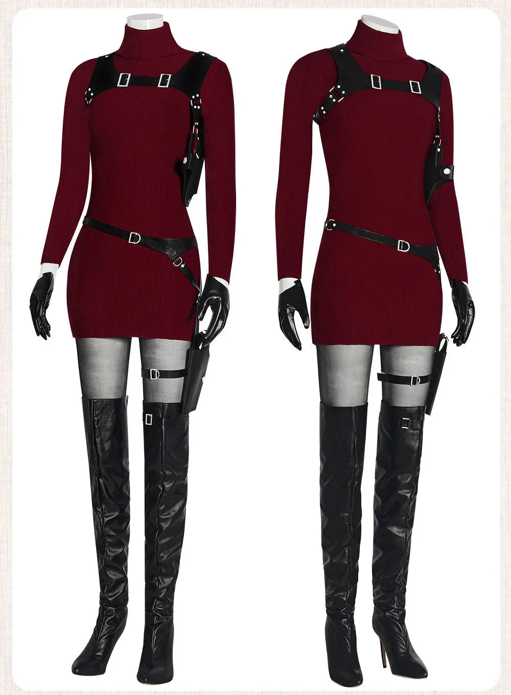 Horror Game Movie Resident Evil 4 Ada Wong Cosplay Full Set Same Style Outfit Halloween Carnival Comic Con Stage Cosplay Suit