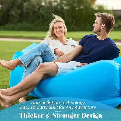 Lazy Foldable Portable Inflatable Lounger Comfort Camping Inflatable Sofa Outdoor Waterproof Air Mattress Beach LeisureFurniture