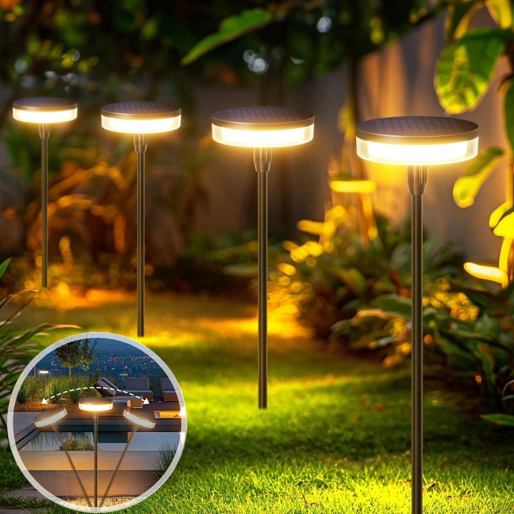 Outdoor Garden Solar Pathway Light Sway by Wind Solar Swaying Lights Bright IP65 Waterproof for Outside Yard Path Patio Lawn