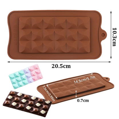 Chocolate Bar Mold Candy Jelly Pudding Silicone Mold Baking Tool