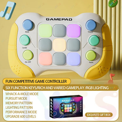Electronic Pop Quick Push Gamepad Consoles Toys Chases RGB Light Fun Anti Stress Relief Game Machine Toy Gifts For Kids Adults