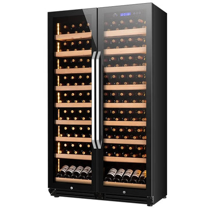 JiuFu Thermoelectric Dual Zone Wine Cooler Cellar Wine Cooling Fridge Corner Wine bar Cabinet  for Home