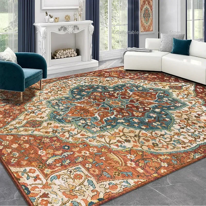 Retro Persian Style Carpet for Living Room 200x300 Luxury Large Area Rugs Bedroom Decoration Dirt-resistant Anti-slip Lounge Mat
