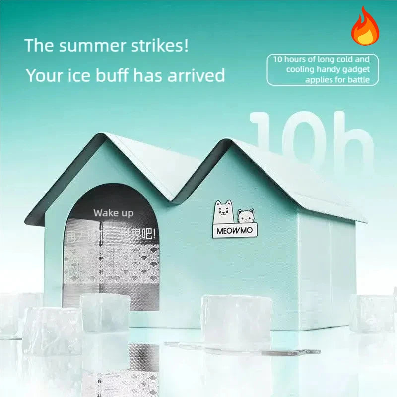 2025 Cat Air Conditioning House With Frame Summer Cat Cooling House Cat Ice House Dog Ice House Dog Four Seasons Cat Pet Igloo