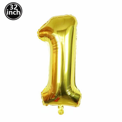 Multi Color Large Numbers 3 Balloon 32Inch 1 2 3 4 5 6 7 8 9 Birthday Ball Red Digit Bachelorette Balloons Figure Golob Balloons