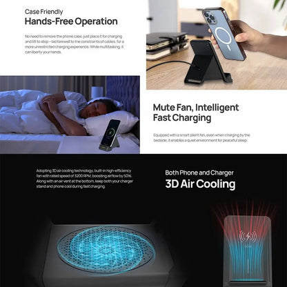 Ulefone WCS01 50W Air-cooled Wireless Charger Stand Ulefone Wireless Charging Phone Holder