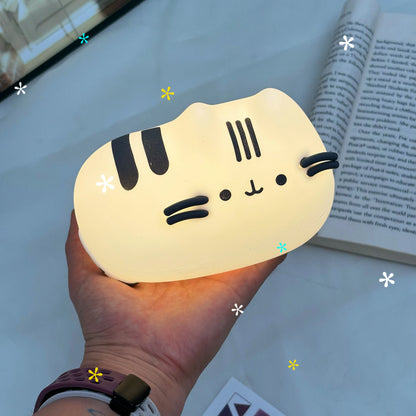 Kawaii Pusheen Night Light Desk Accessories Reading Light Table Lamp Glow in The Dark Christmas Gift Party Favor