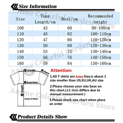 Anime Pokemons Kawaii T-shirts for Children Pikachu Cartoon Number Printed Short-sleeved Top Boys Girls Summer Fashion T-shirt