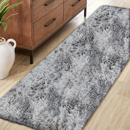 VIKAMA Modern Tie-Dye Plush Carpet, Soft Living Room Bedroom Mat, Children's Room Non-Slip Mat, Home Decoration
