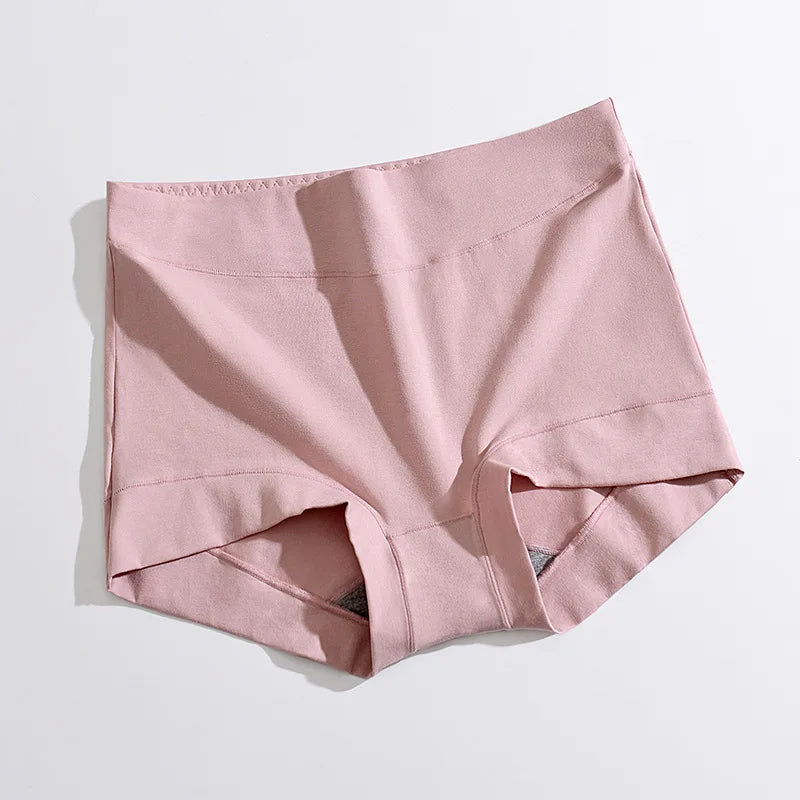M-4XL Women's Cotton Boxer Panties Graphene Antibacterial Boxer Briefs High Waist Abdominal Boxer Knickers Sexy Safety Shorts