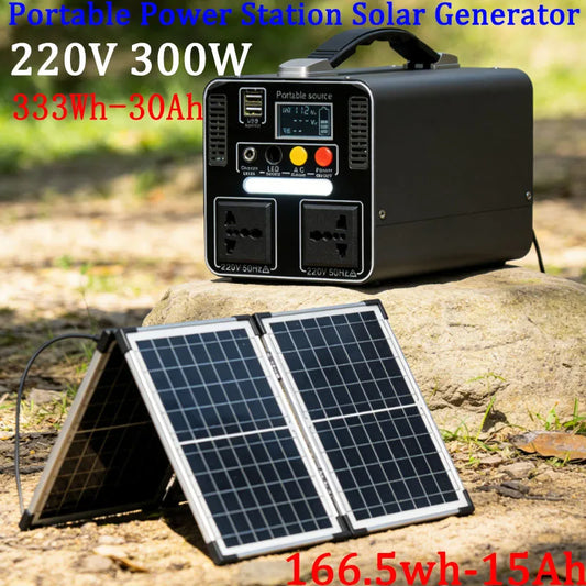 166.5wh/333wh Portable 220v Outdoor Power Bank with Large Capacity for Self-Driving, Camping, and Emergency Backup Power Storage