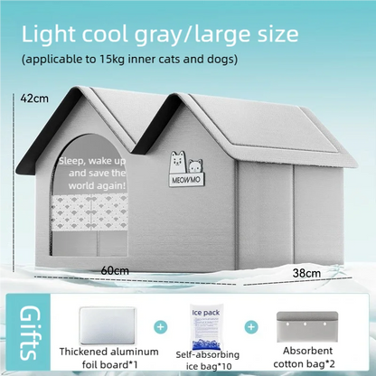 2025 Cat Air Conditioning House With Frame Summer Cat Cooling House Cat Ice House Dog Ice House Dog Four Seasons Cat Pet Igloo