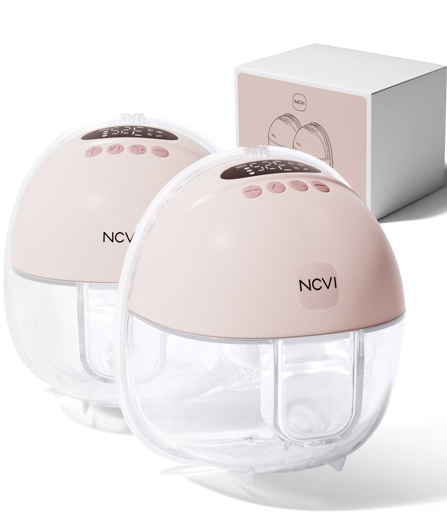 NCVI Electric Breast Pump,Hands-Free for Breastfeeding Pump, Ultra-Quiet Portable Wireless Pump, 3 Flange Sizes(19/21/24mm)