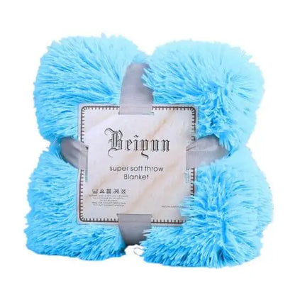 80x120cm Soft Fluffy Shaggy Warm Bed Sofa Bedspread Bedding Sheet Throw Blanket Travel Patchwork Bedspread