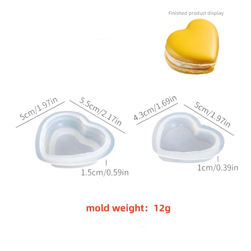 3D Macaron Shape Candle Soap Silicone Mold DIY Chocolate Dake Dessert Fondant Baking Epoxy Resin Molds Sandwich Biscuits Making