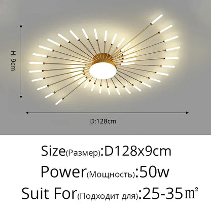 Modern Minimalist Stylish LED Ceiling Chandelier Lamps Design Art Suspension Pendant Lights Home Decor Items Living Room Bedroom