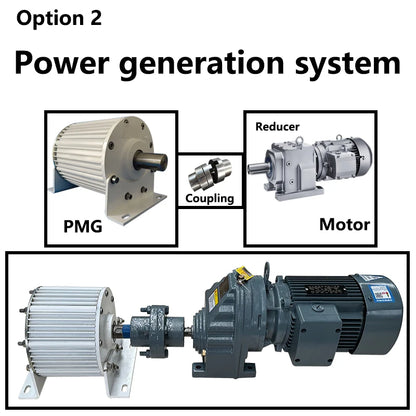 10KW 20KW 30KW Low Speed Permanent Magnet Generator 48V 220V 380V 3 Phase AC Alternator 300 RPM Motor Drive Water Wind Turbine